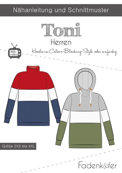 Fadenkäfer Papierschnittmuster Toni Herren Hoodie